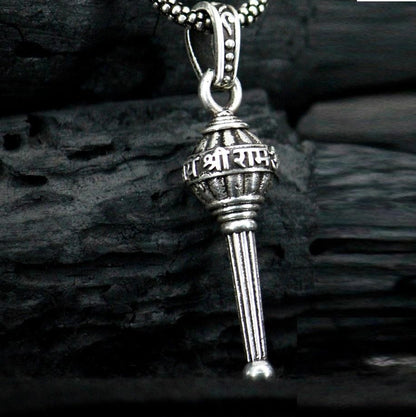 Shree Ram Gada Pendant Silver Chain