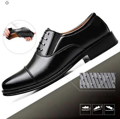 SMART Formal Shoes, Lightweight, Comfort Insole, Contrast Sole, Black Sneakers