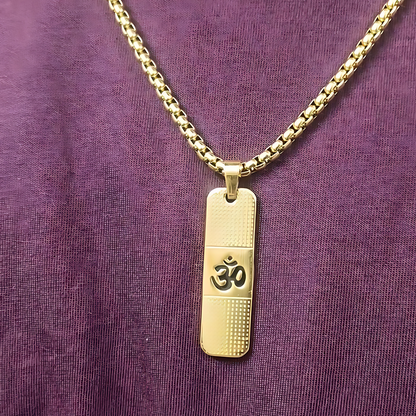 OM Necklace for Men with Premium 24K Gold plating