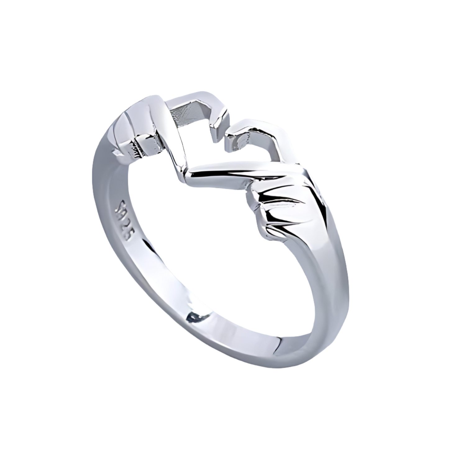 Couple Hand Heart Thumb Finger Ring