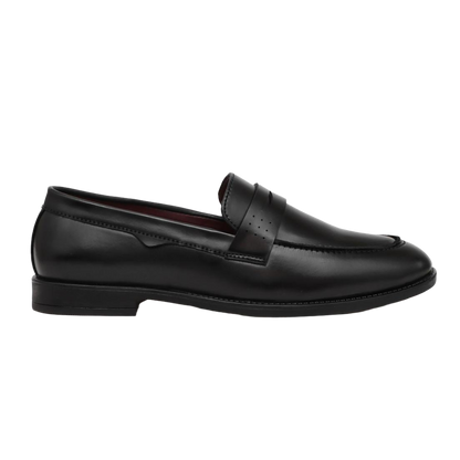 EAST WING Formal Shoes, Textured, Lightweight, Comfort Insole, Contrast Sole,Black Sneakers