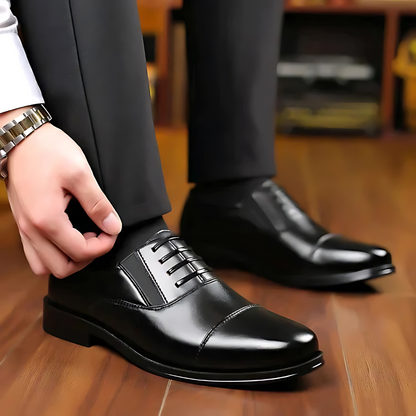 SMART Formal Shoes, Lightweight, Comfort Insole, Contrast Sole, Black Sneakers