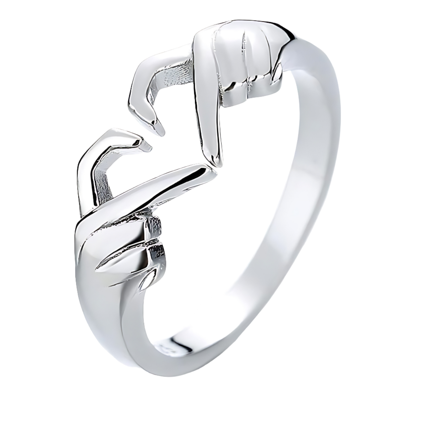 Couple Hand Heart Thumb Finger Ring