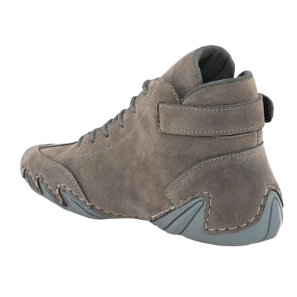 BOLLERO Italian Handmade Velcro High Boots, Waterproof, Non-Slip, Breathable, Outdoor Casual Brown Sneakers