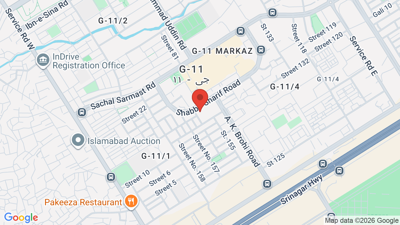 Map showing the location of 11 Central Residences