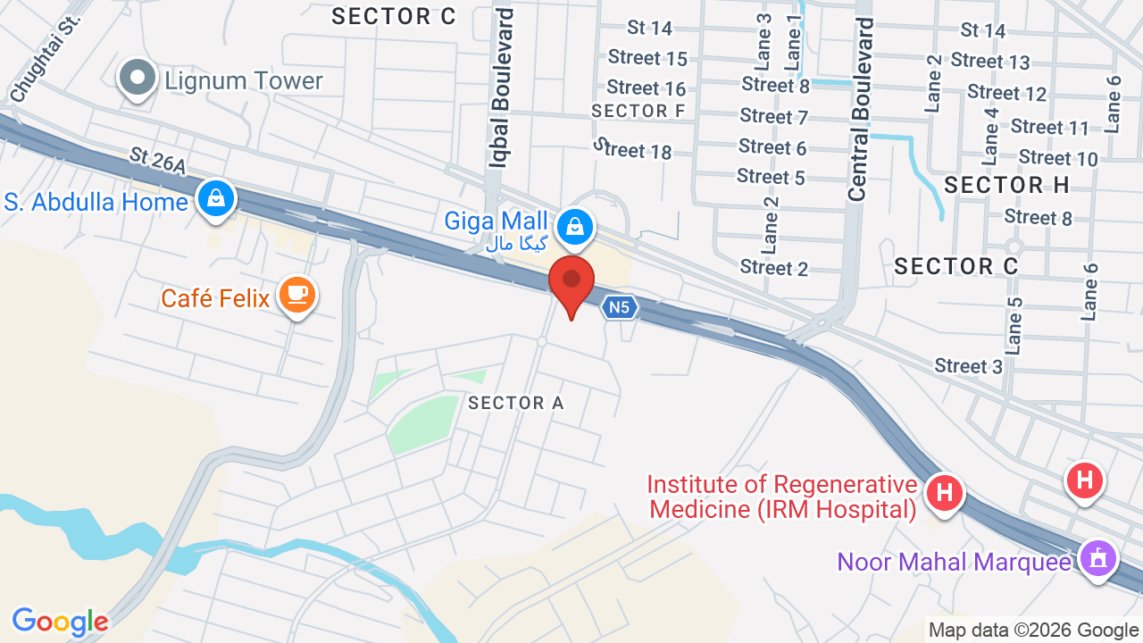 Map showing the location of Zeta Mall Apartments & Residences